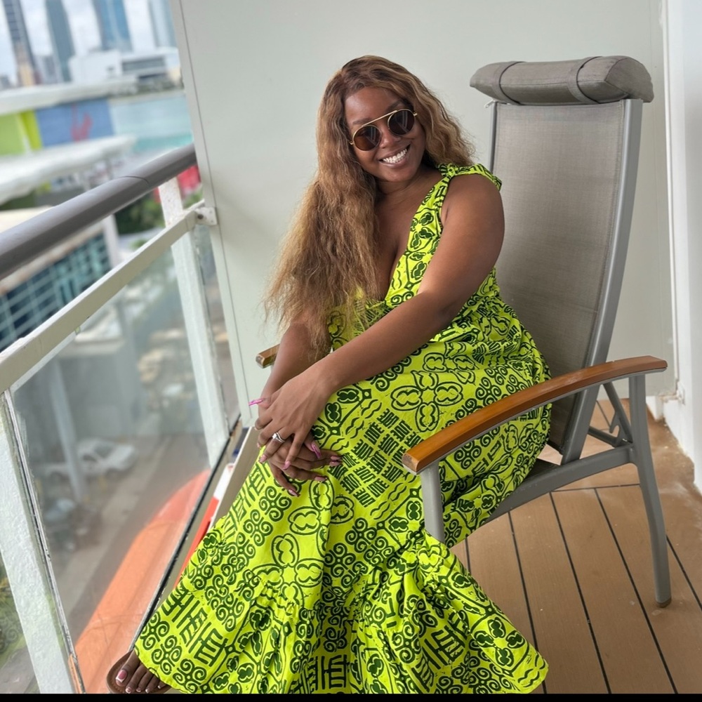 Green Patterned Dress